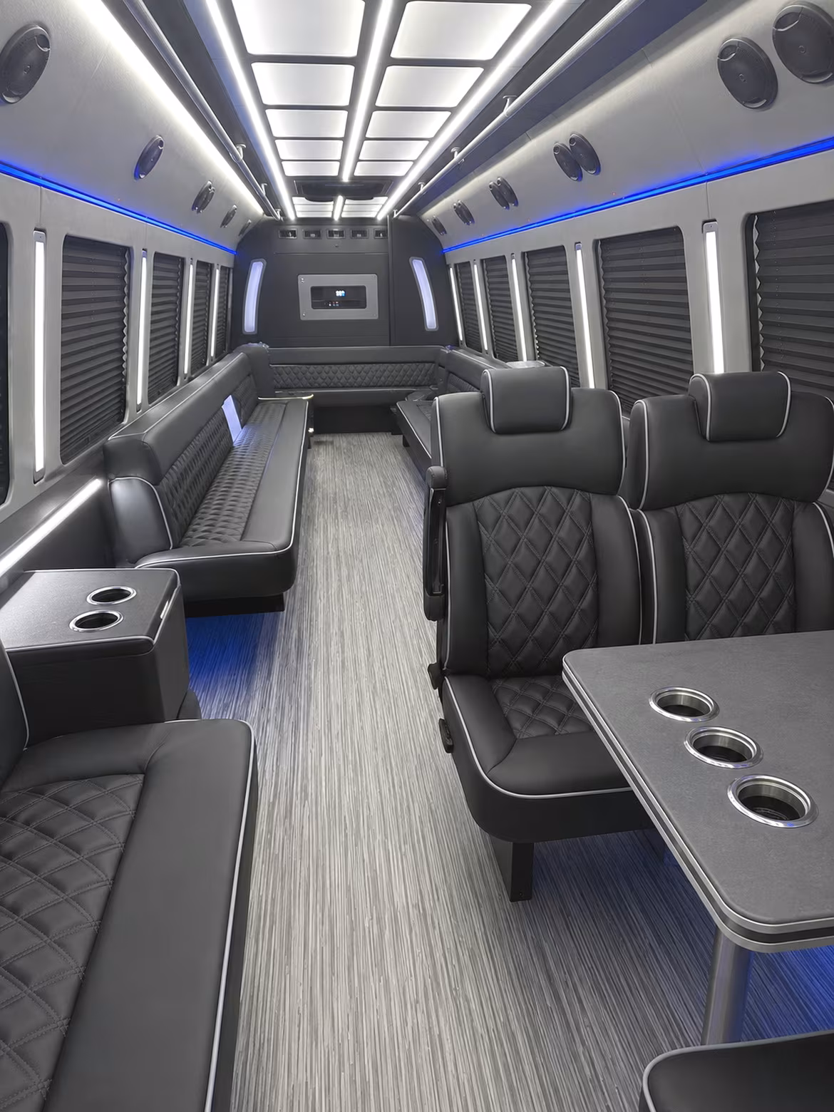 lacey 25 passenger party bus inside