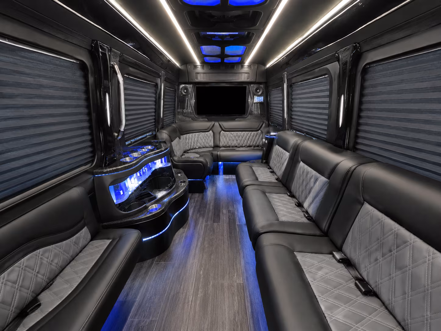 lacey 40 passenger party bus interior