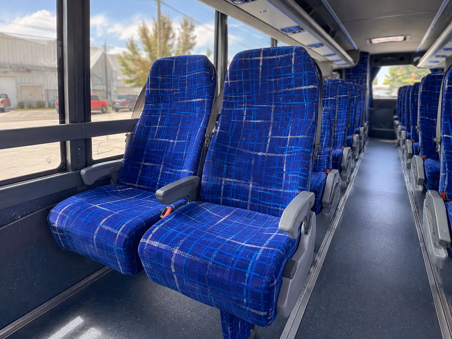 lacey charter bus rental interior