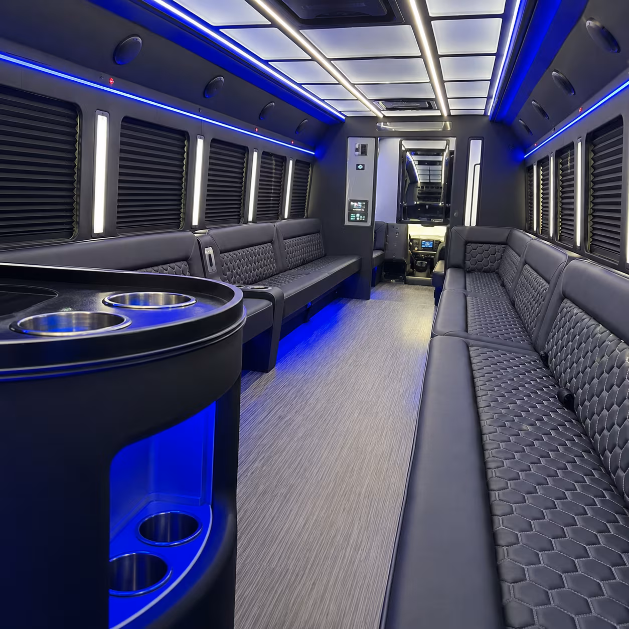 lacey party bus rental interior