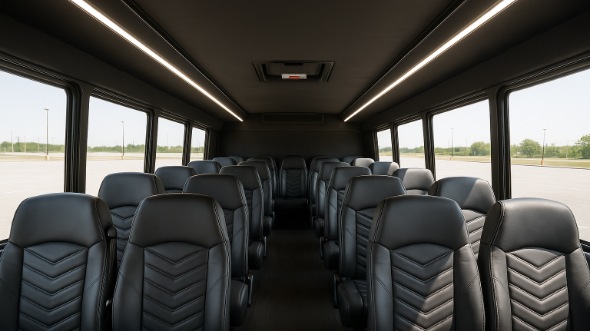 Interior of Charter Bus Company Lacey's 15 Passenger Minibus in Lacey