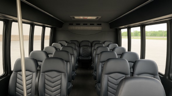 Interior of Charter Bus Company Lacey's 18 Passenger Minibus in Lacey