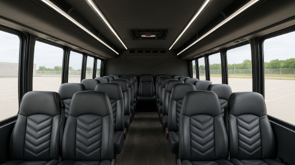 Interior of Charter Bus Company Lacey's 28 Passenger Mini bus in Lacey