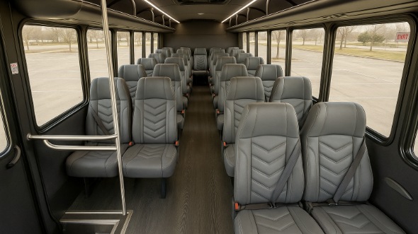 Interior of Charter Bus Company Lacey's 35 Passenger Minibus in Lacey