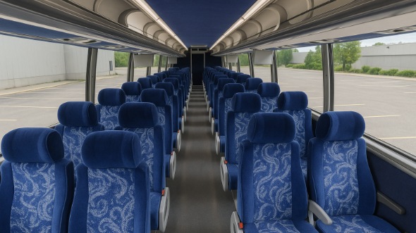 Interior of Charter Bus Company Lacey's 50 Passenger Charter Bus in Lacey