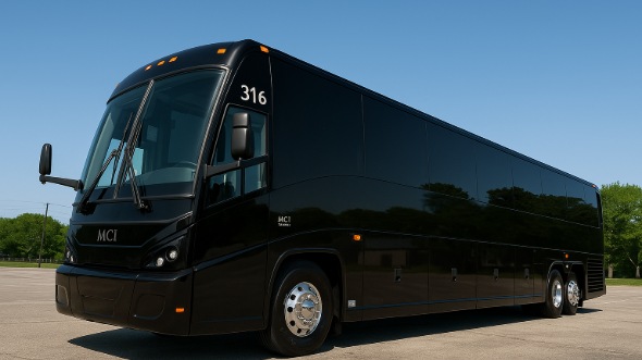 Exterior of Charter Bus Company Lacey's 54 Passenger Charter Bus in Lacey