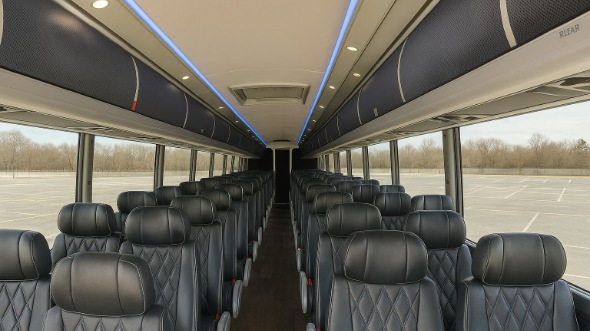 Interior of Charter Bus Company Lacey's 55 Passenger Charter Bus in Lacey