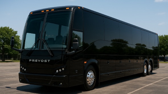 Exterior of Charter Bus Company Lacey's 55 Passenger Charter Bus in Lacey