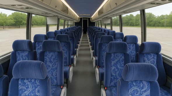 Interior of Charter Bus Company Lacey's 56 Passenger Charter Bus in Lacey
