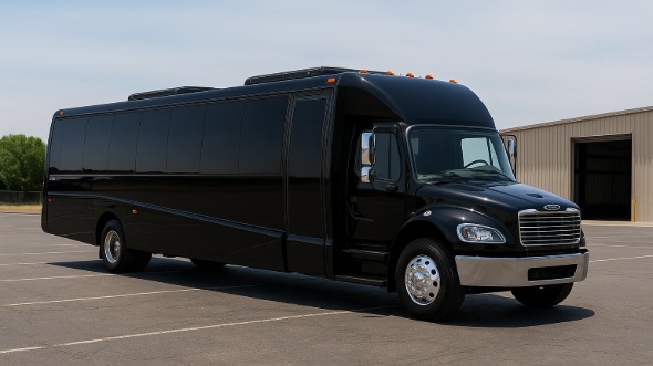 Exterior of Charter Bus Company Lacey's Party Bus in Lacey