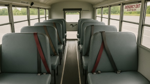 Interior of Charter Bus Company Lacey's School Bus in Lacey