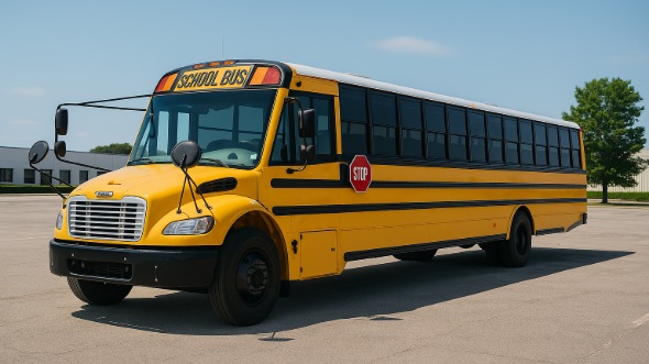 Exterior of Charter Bus Company Lacey's School Bus in Lacey