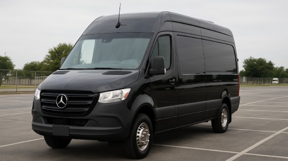 Exterior of Charter Bus Company Lacey's Sprinter Van Rental With Driver in Lacey